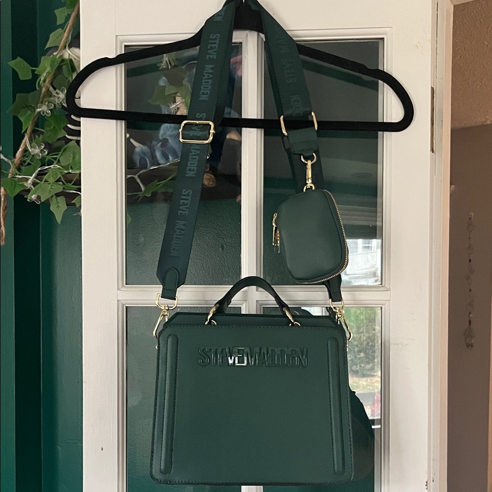 Steve Madden Dark Green Convertible Purse